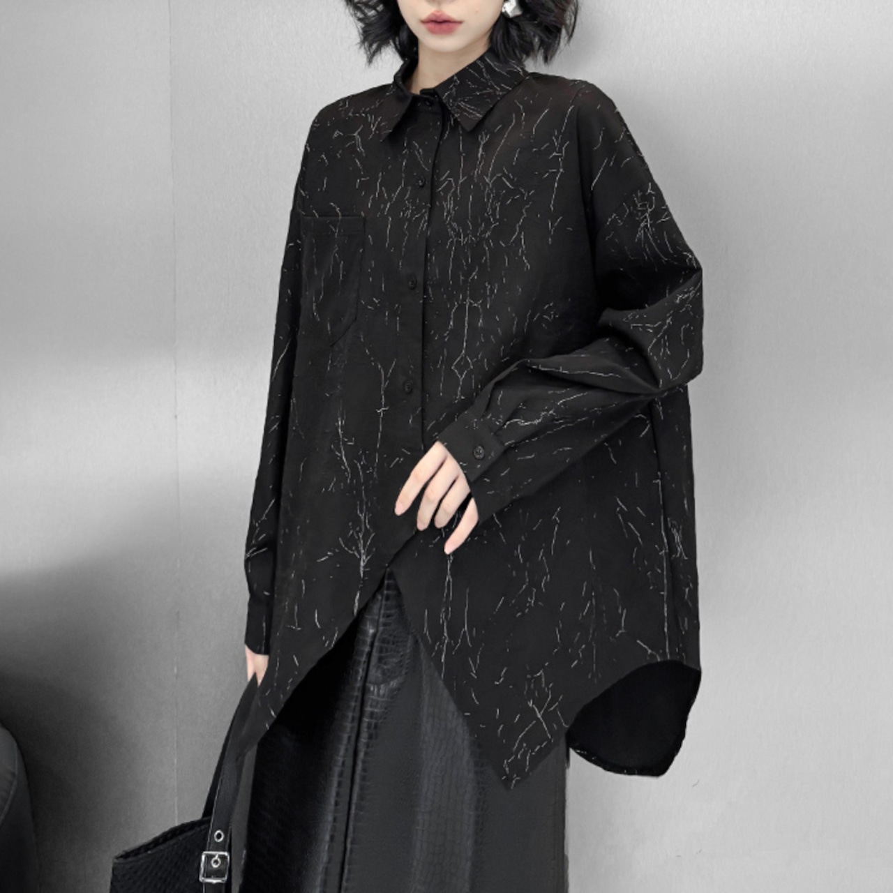 Irregular loose design shirt(ME023)