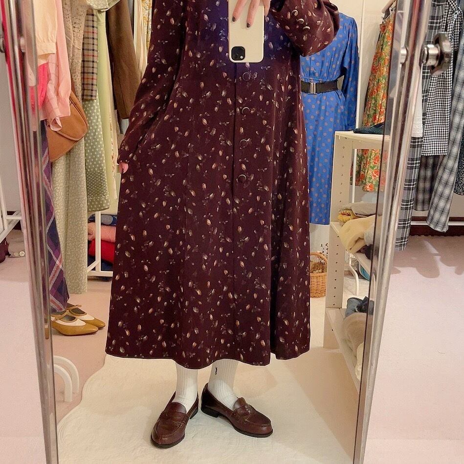 chocolate brown rose over one-piece