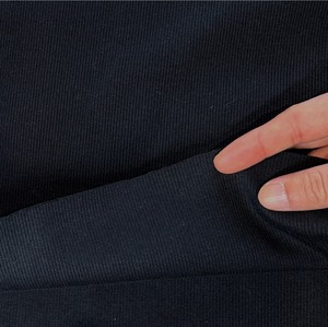 ★CT276◆オーダー50cm単位◆40番スパンテレコリブニット生地◆ブラック