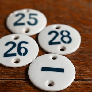 Number Plate / ナンバープレート〈 ルームナンバー・席札・店舗什器・アンティーク・ヴィンテージ 〉114033