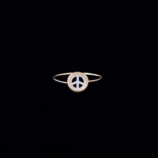 PEACE SHELL GOLD RING