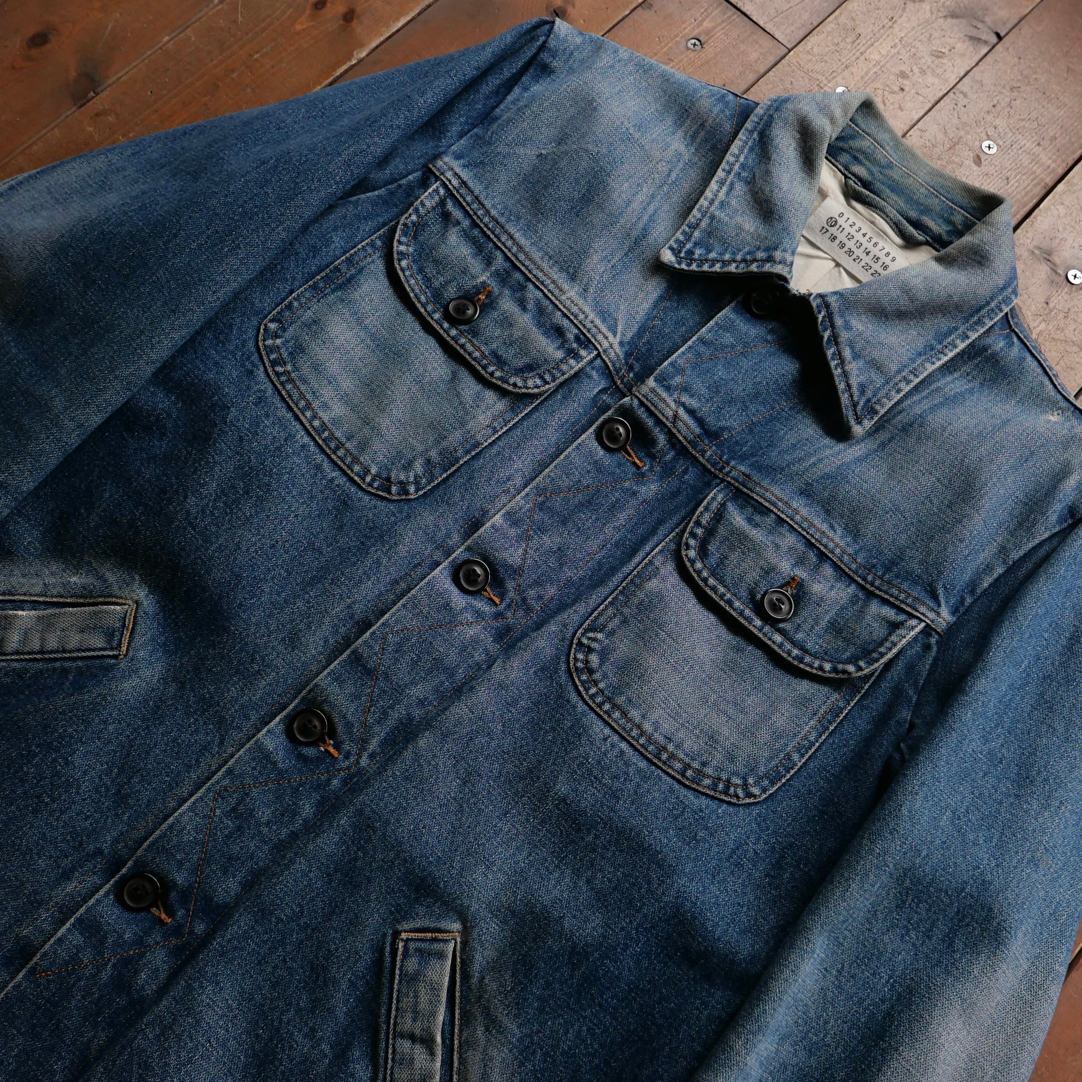 J7227 美品 マルタンマルジェラ⑩ 02SS本人期デニムジャケット 48 Maison Margiela（旧Maison Martin Margiela） - margiela 2002ss