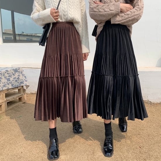 ロングスカート ロングプリーツスカート ロングスカート秋 ロング