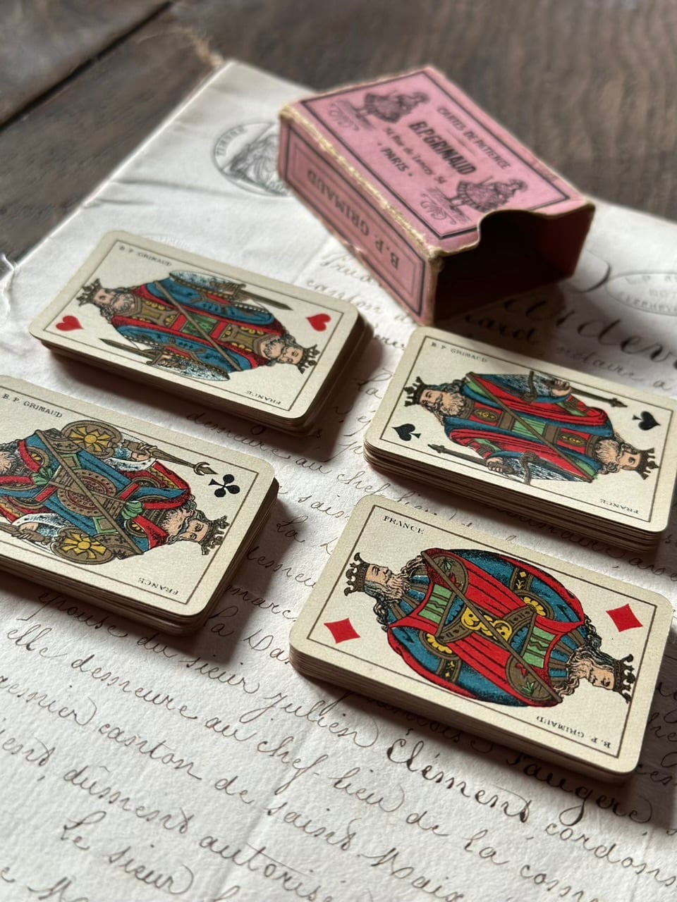 仏グリモー社 手のひらサイズのミニトランプ B.P. GRIMAUD | Brocante