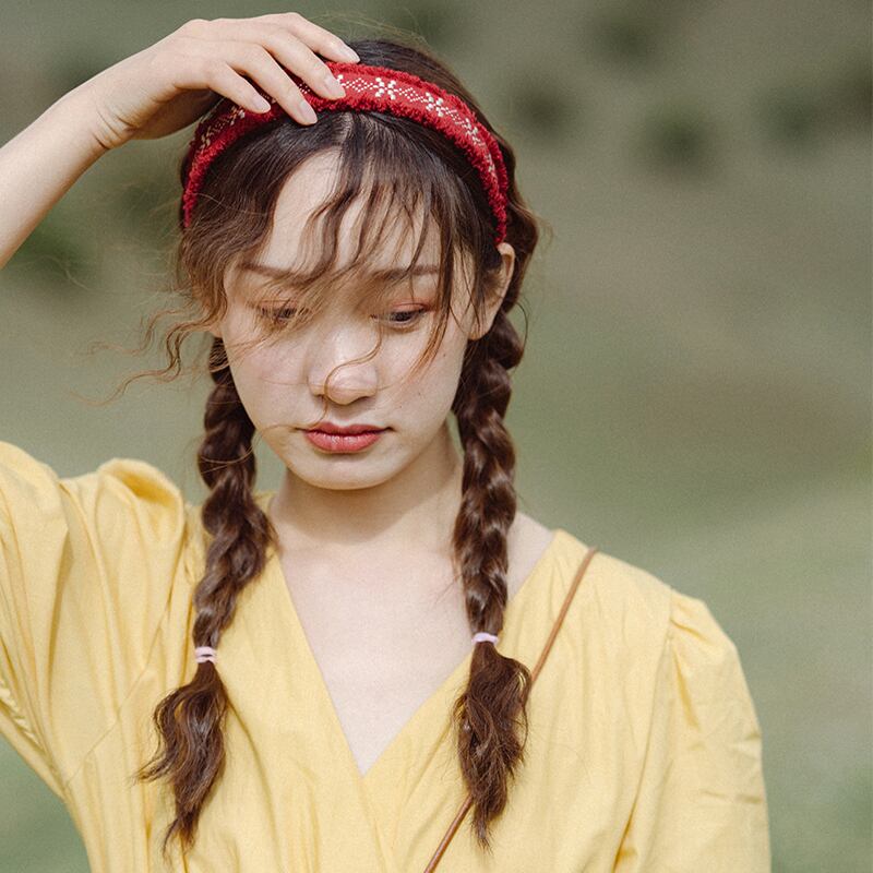 ドリームホースエスニックスタイルのヘッドバンド刺繍レースマルチカラーワイドつばヘッドドレス手作りレトロボヘミアンジュエリーヘッドバンド ドリームホーストラベル婦人服18305914079