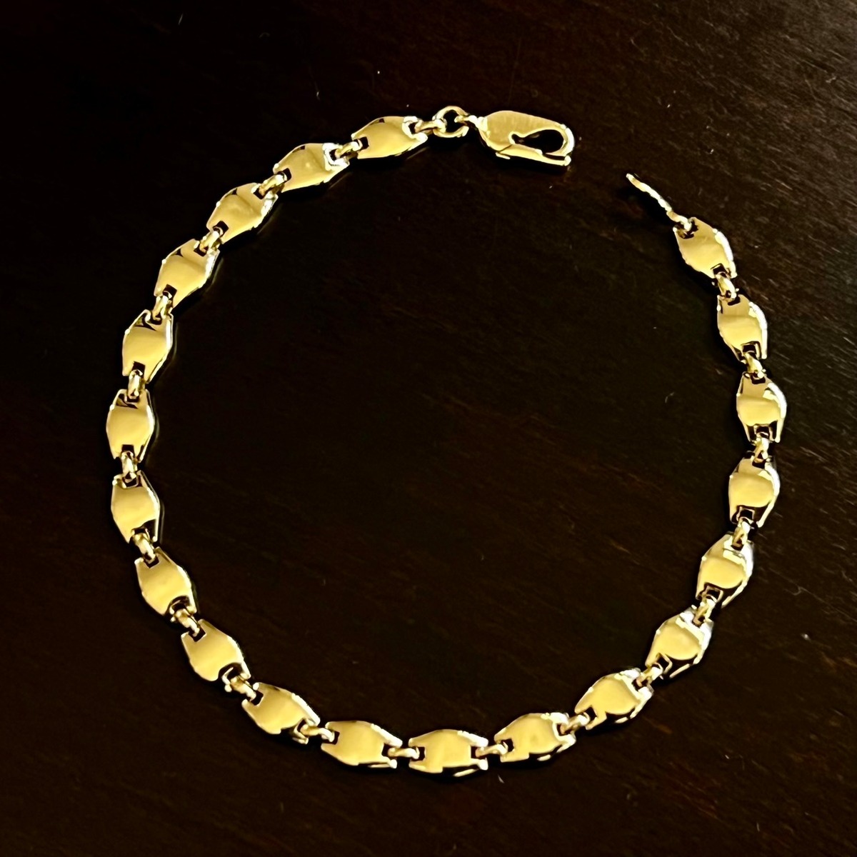 VINTAGE CARTIER 18K Gold Hexagon Link Bracelet | ヴィンテージ 