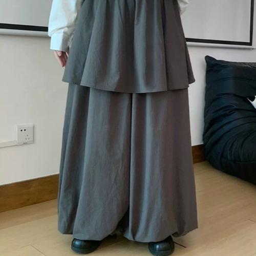 フリル重ねバルーンワイドパンツ ・12542