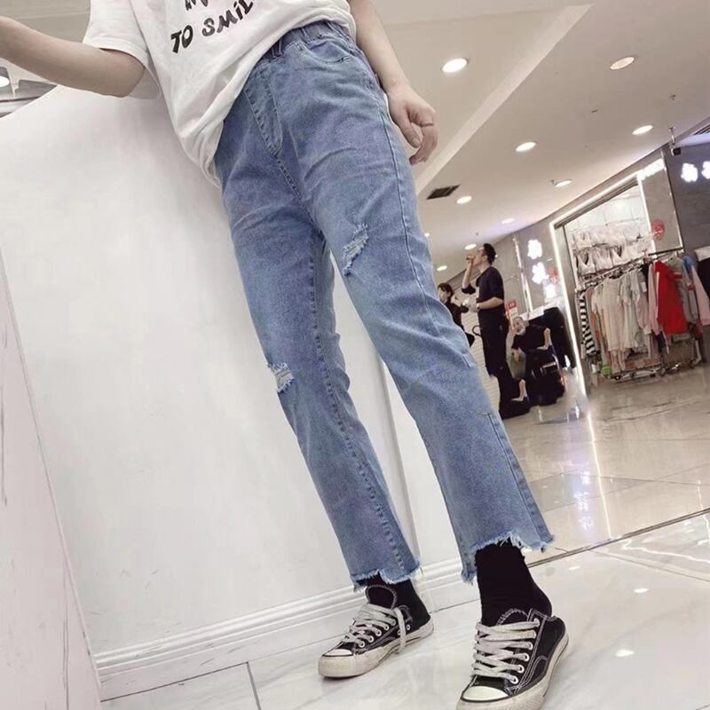 ジーンズ パンツ サマースタイル 大きめサイズ 夏物 ミックスインファッション72517913899
