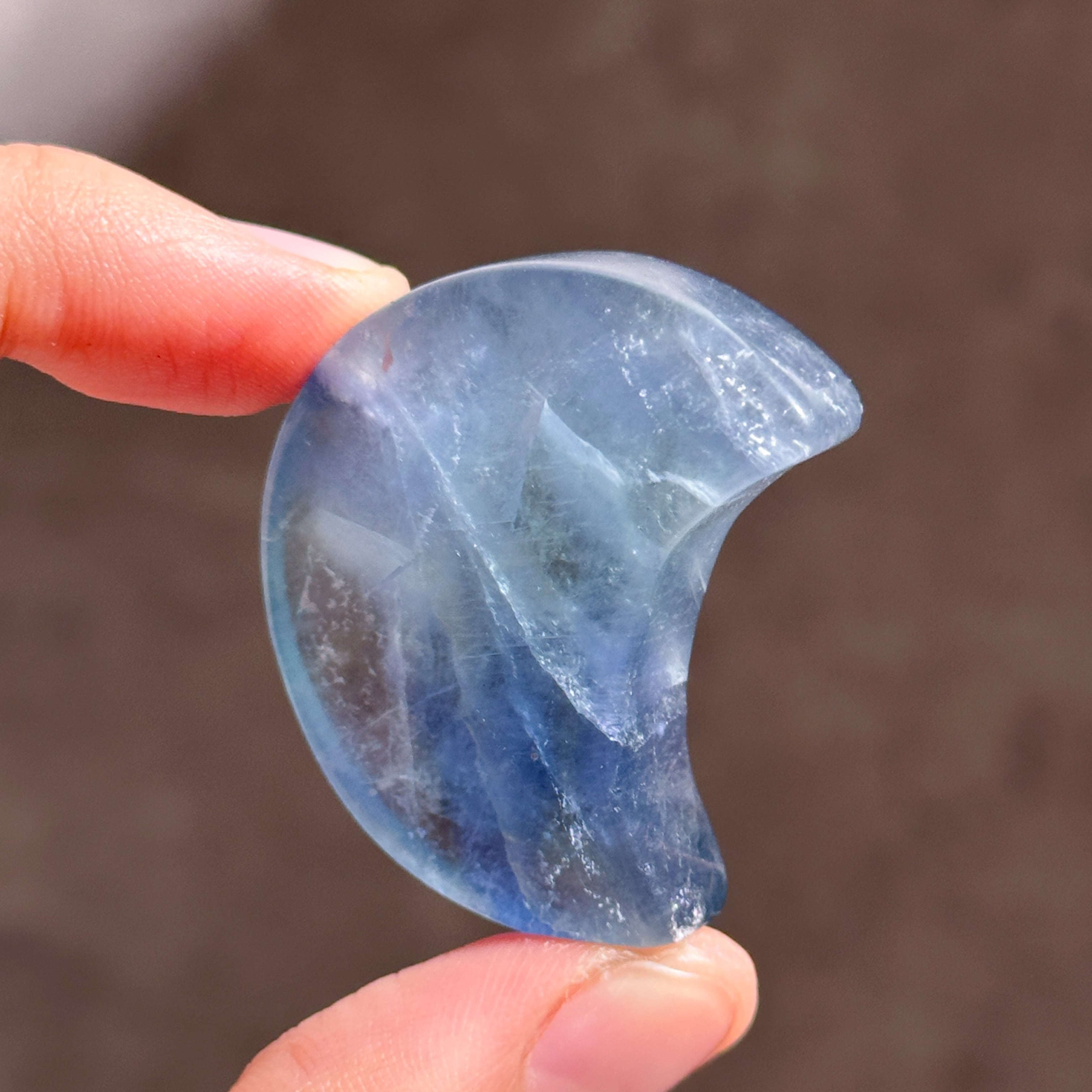 ブルーフローライト 三日月15◇ Fluorite ◇天然石・鉱物