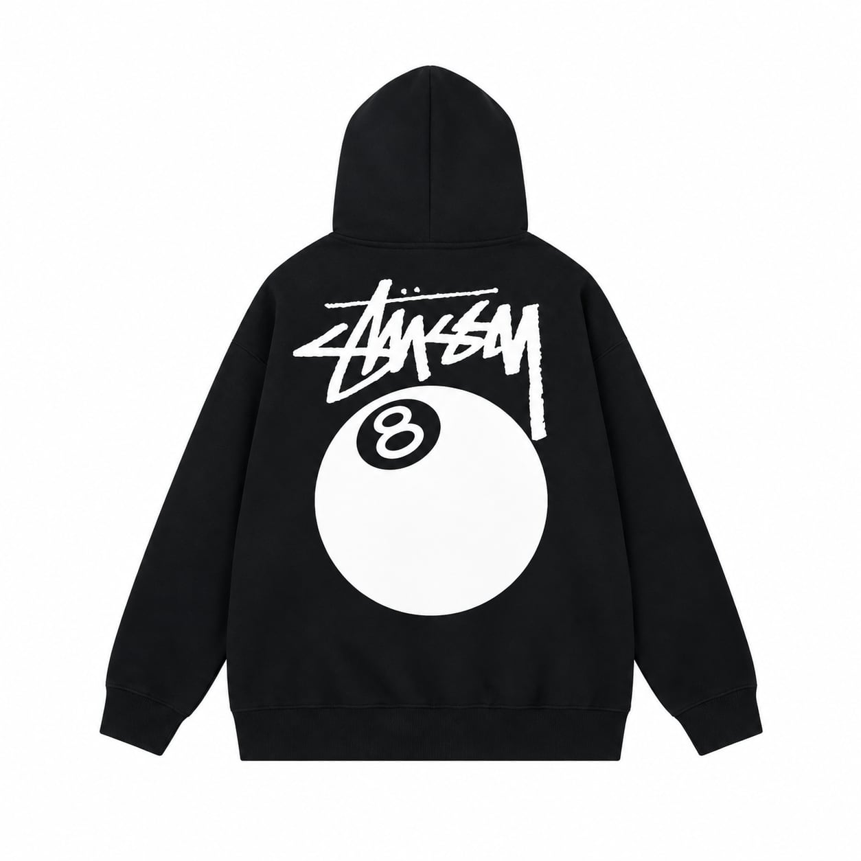 STUSSY ステューシー 裏起毛ジップアップパーカー 海外限定 背面白 8