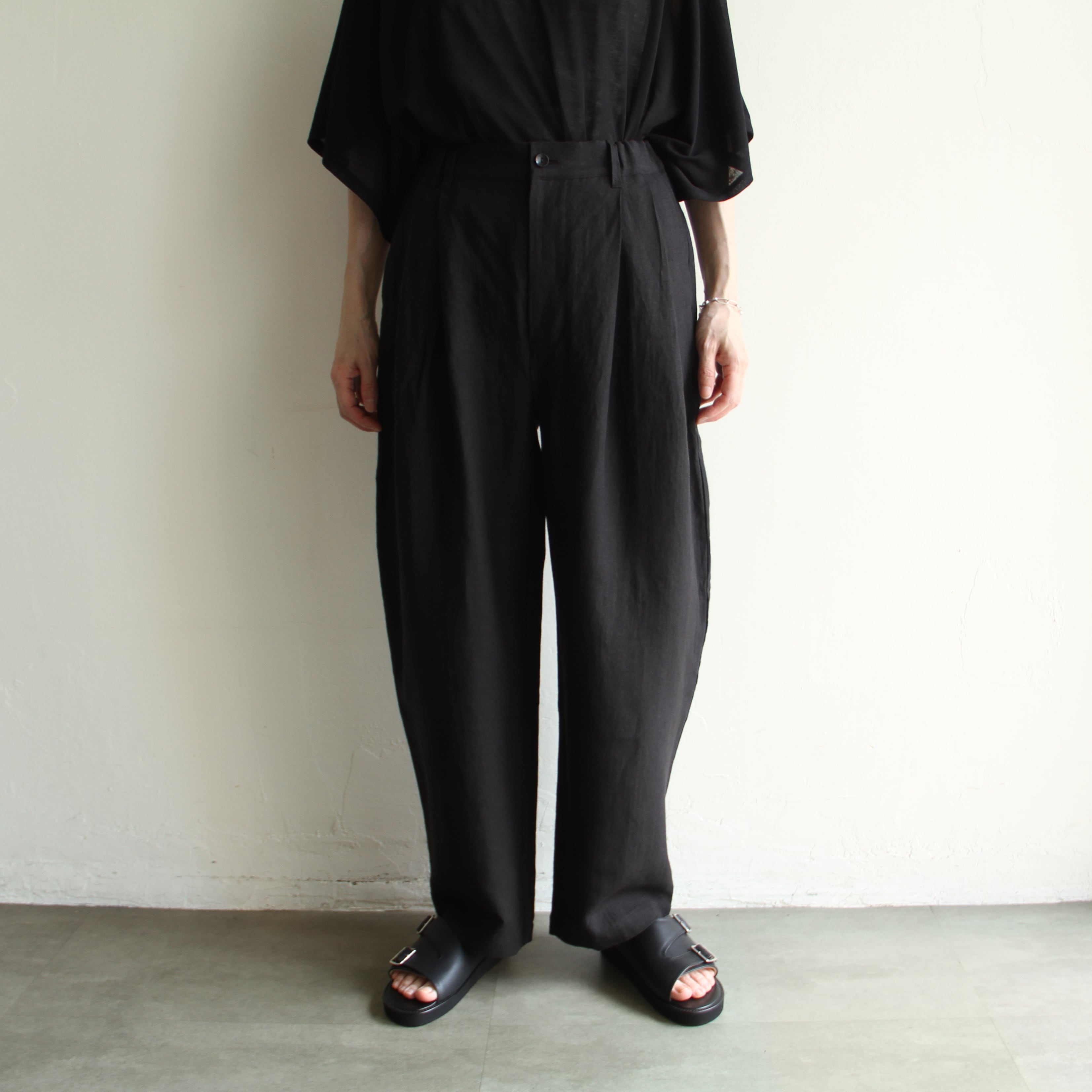 STILL BY HAND WM Linen wide pants | Terminal