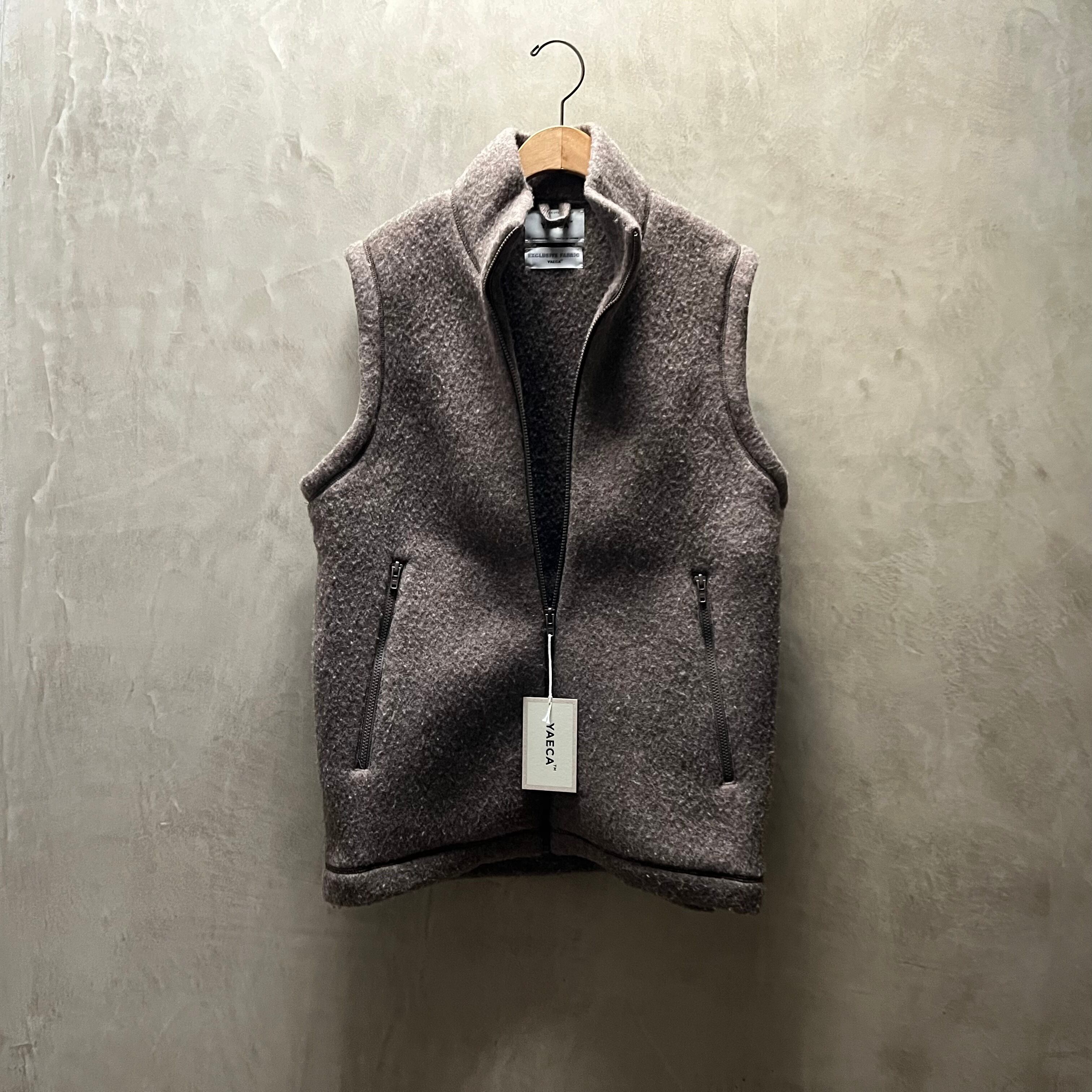YAECA/ヤエカ WOOL ベスト brown #11452 unisex size S | Routes*Roots