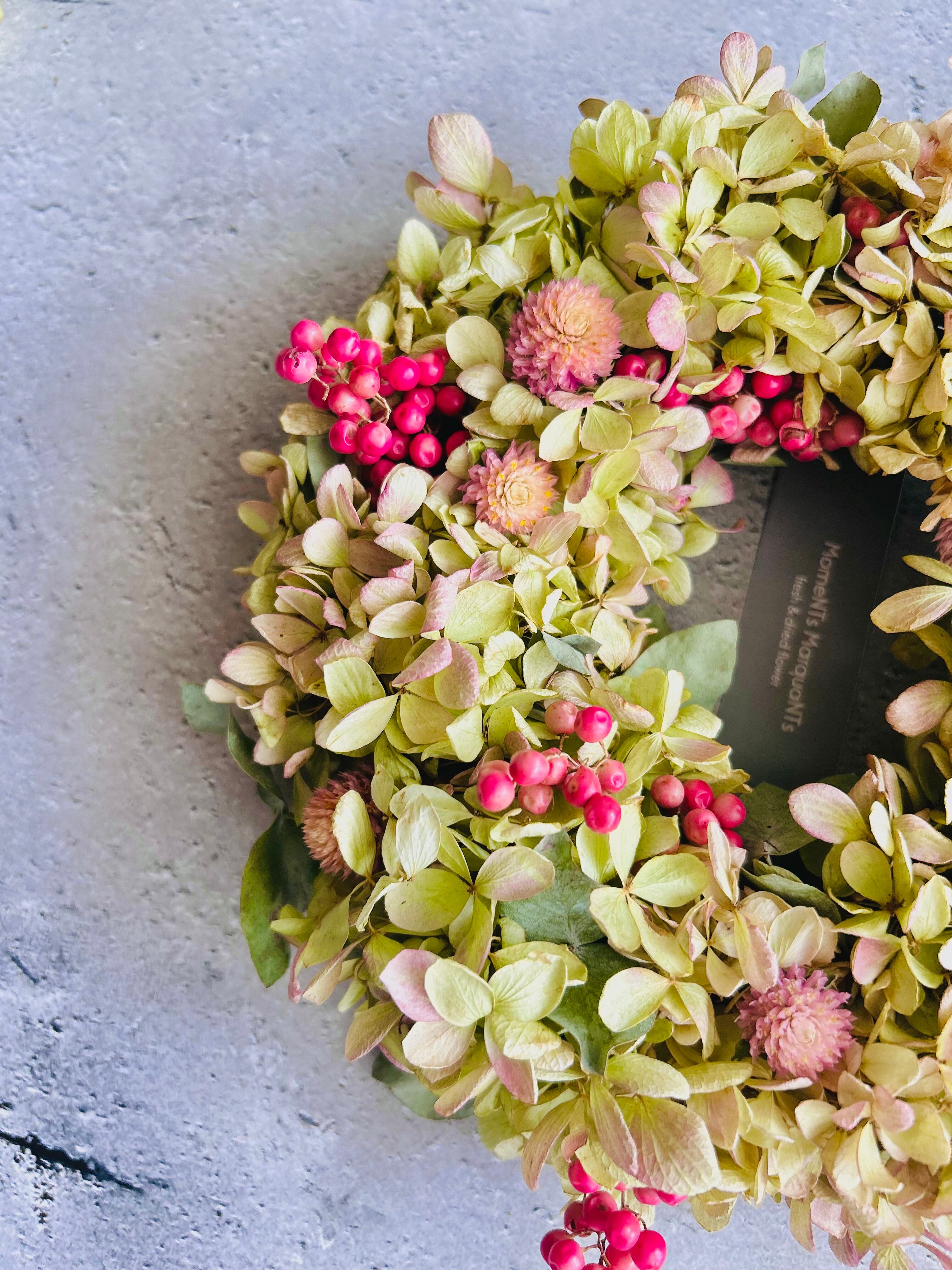 フラワーブーケ　『プリュヌエ』秋のフラワーリースとガーランド フラワーブーケ 『プリュヌエ』秋のフラワーリースとガーランド