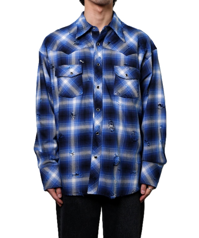 Rafu / Rafu002-23-02 WESTERN SHIRT (BLUE)