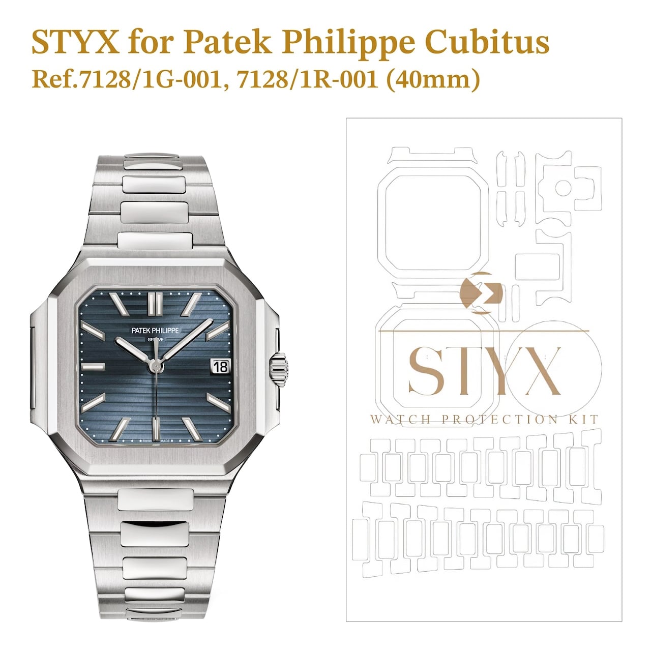 STYX 保護フィルム】for Audemars Piguet Royal Oak 41mm 15500/15510