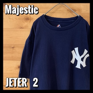 【Majestic】MLB ヤンキース Tシャツ デレクジーターアメリカ古着