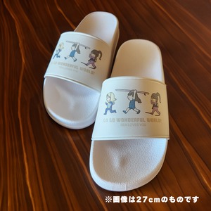 GO GO WONDERFUL WORLD!-シャワーサンダル(ホワイト-24cm)