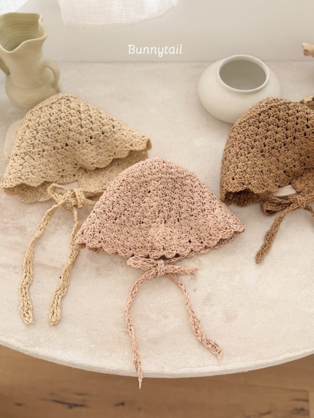 予約：Raffia bonnet〔Bunnytail〕