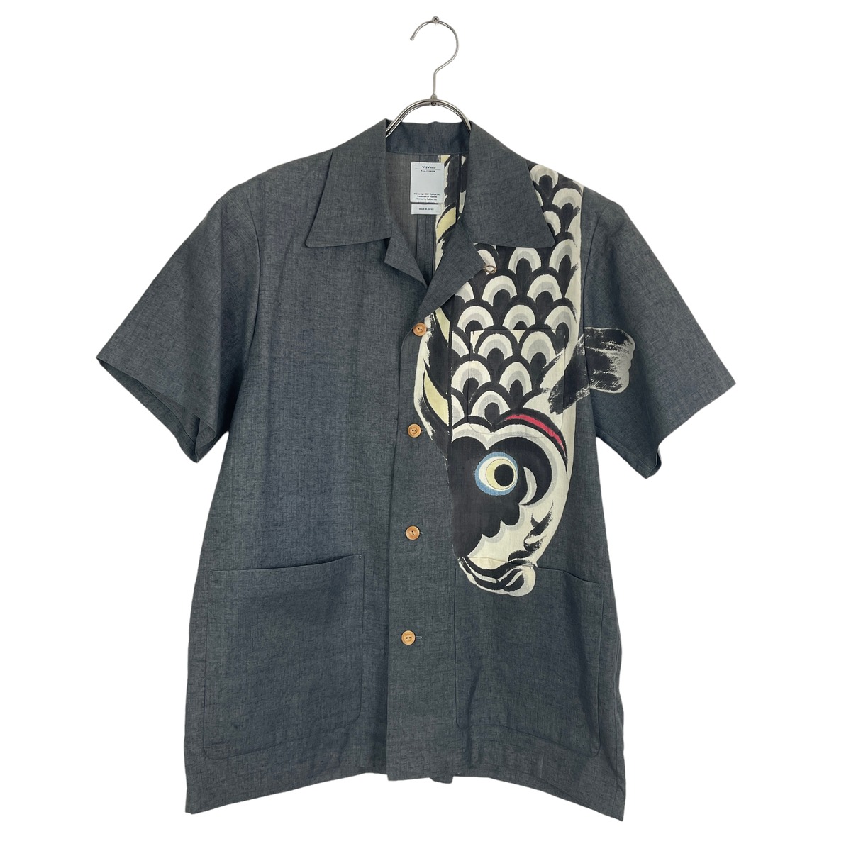 VISVIM(ビズビム) DUKE SHIRT S/S (KYO-YUZEN)15SS (gray) No.004 