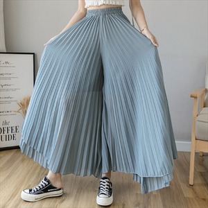 【送料無料】 ガウチョパンツ フレアパンツ パンツ ボトムス 5色 ロング アンクル丈 マキシ プリーツ ハイウエスト 透け感 シースルー 薄手生地 かわいい 大人可愛い 大人女子 綺麗 シンプル カジュアル 上品 おしゃれ お洒落 こなれ感 ラフ エレガント コンサバ 着痩せ レディライク ガーリー系 無地 夏 20代 30代 40代 レディース 女性用 ママ服 デート お出かけ 女子会 お呼ばれ 休日 お茶会 授業参観 アウトドア 着回し 韓国 オルチャン 定番 デイリーユース オーバーシルエット