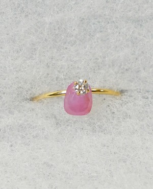 (SV)Thalatta stone ring Ruby×Moissanite
