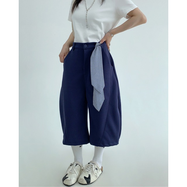 scarf cropped sweatpants　スカーフクロップドスウェットパンツ　J0931