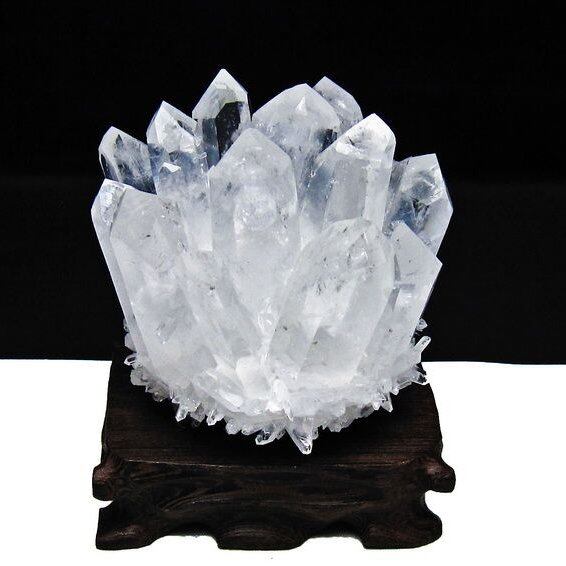 水晶 クラスター 水晶 原石 台座付属 一点物 182-8327