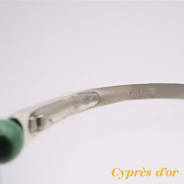 グリーン マラカイト オパール 天然石 シルバー silver ブレスレット ハンドメイド シンプル 日常 普段使い お洒落 おしゃれ コーディネート ファッション No.227