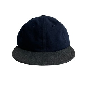 Lite Year Wool Serge 6 panel cap Navy/Charcoal