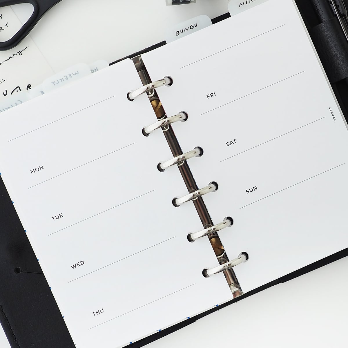 M6 ] ウィークリー｜両面｜カケラリフィル | ASANEL