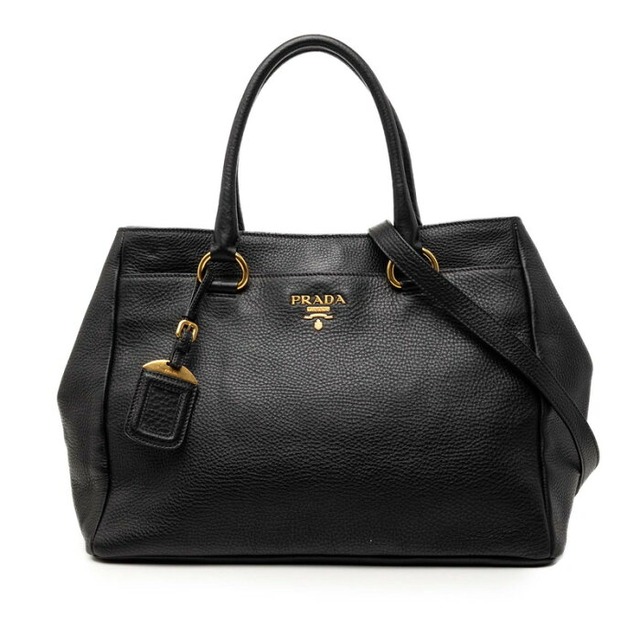 プラダ ハンドバッグ ショルダーバッグ 2WAY ブラック ヴィッテロダイノレザー レディース PRADA 【中古】