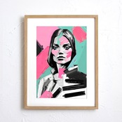 Mirthful 抽象アートポスター｜陽気さと美しさを描くファッショナブルアート｜シンプルモダン空間に映える上質インテリアA4ポスター