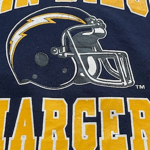 【BIKE】90s USA製 NFL San Diego Chargers アーチロゴ プリント スウェット トレーナー アメフト M オールド ヴィンテージ  US古着