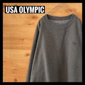 【USA Olympic】ワンポイント刺繍ロゴ スウェット トレーナー オリンピック USA古着