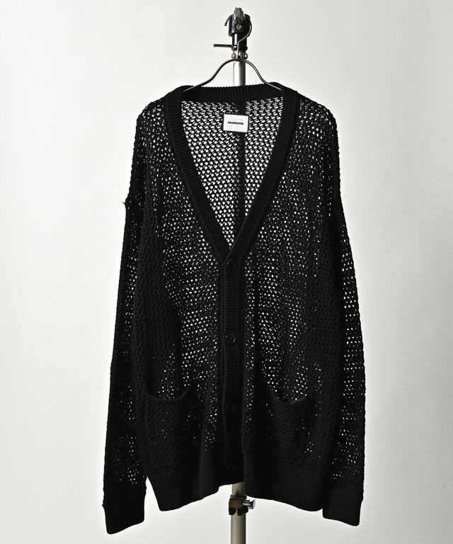 many men many mind loose silhouette mesh knitted cardigan (ORG) M2311050