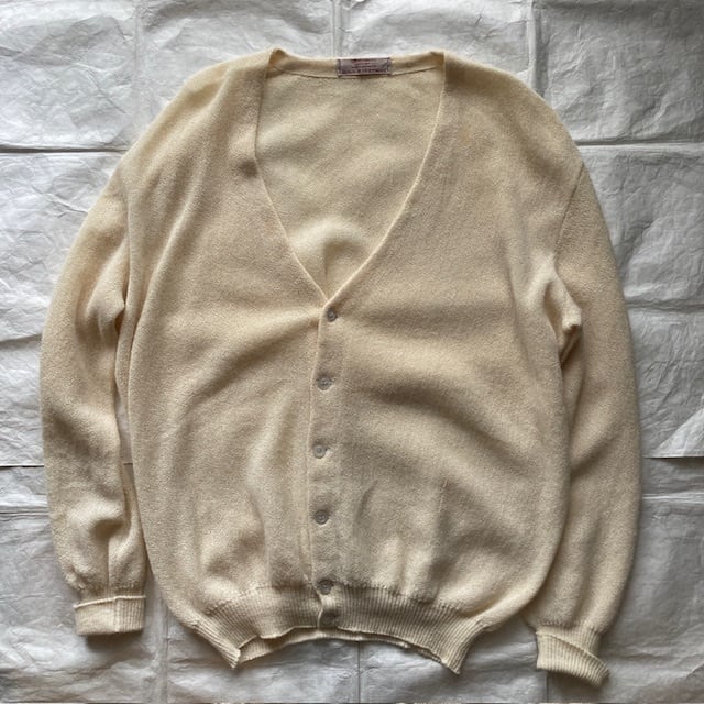未使用品　レマメイヤー　アルパカカーディガン LEMMERMAYER レマメイヤー カーディガン 60s〜70s アルパカ100% パール