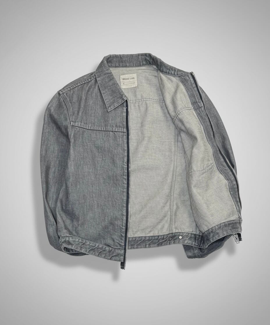 c.1998–1999 HELMUT LANG DENIM ZIP JACKET ( size 50 ) | Daily Dress