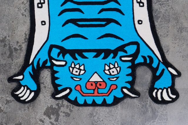 Tibetan Tiger Rug 《Sサイズ•ウール・オリジナル5・Iight blue 626》チベタンタイガーラグ