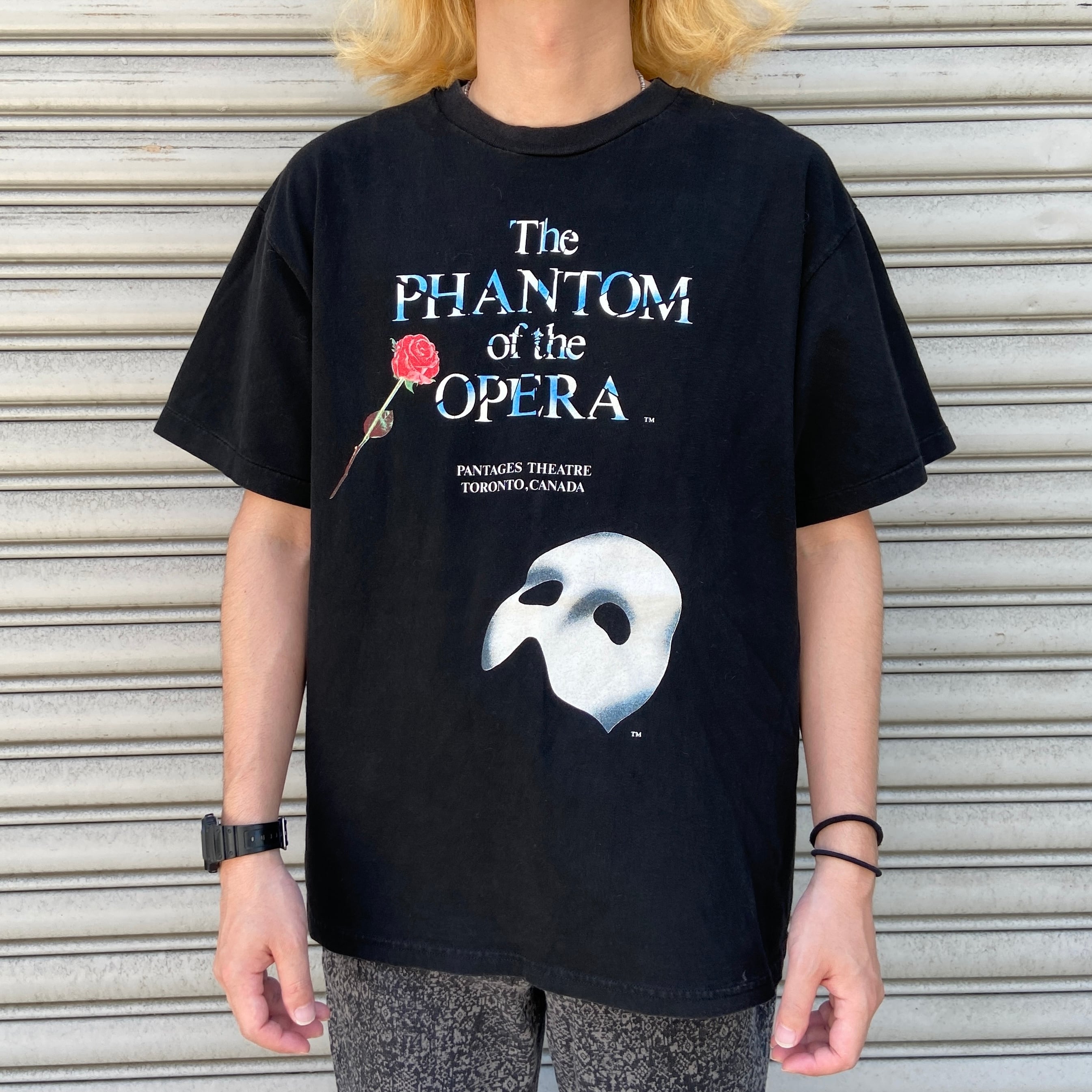 オペラ座の怪人 ミュージカルTシャツ 半袖 ブラック L カナダ公演