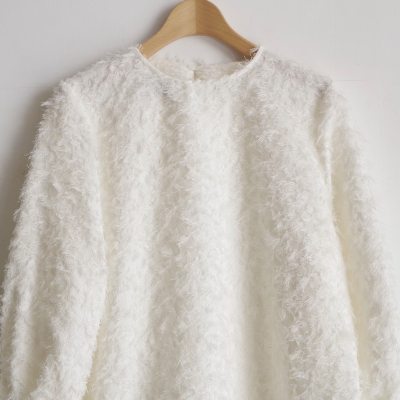 SINME  シャギーブラウス ホワイト