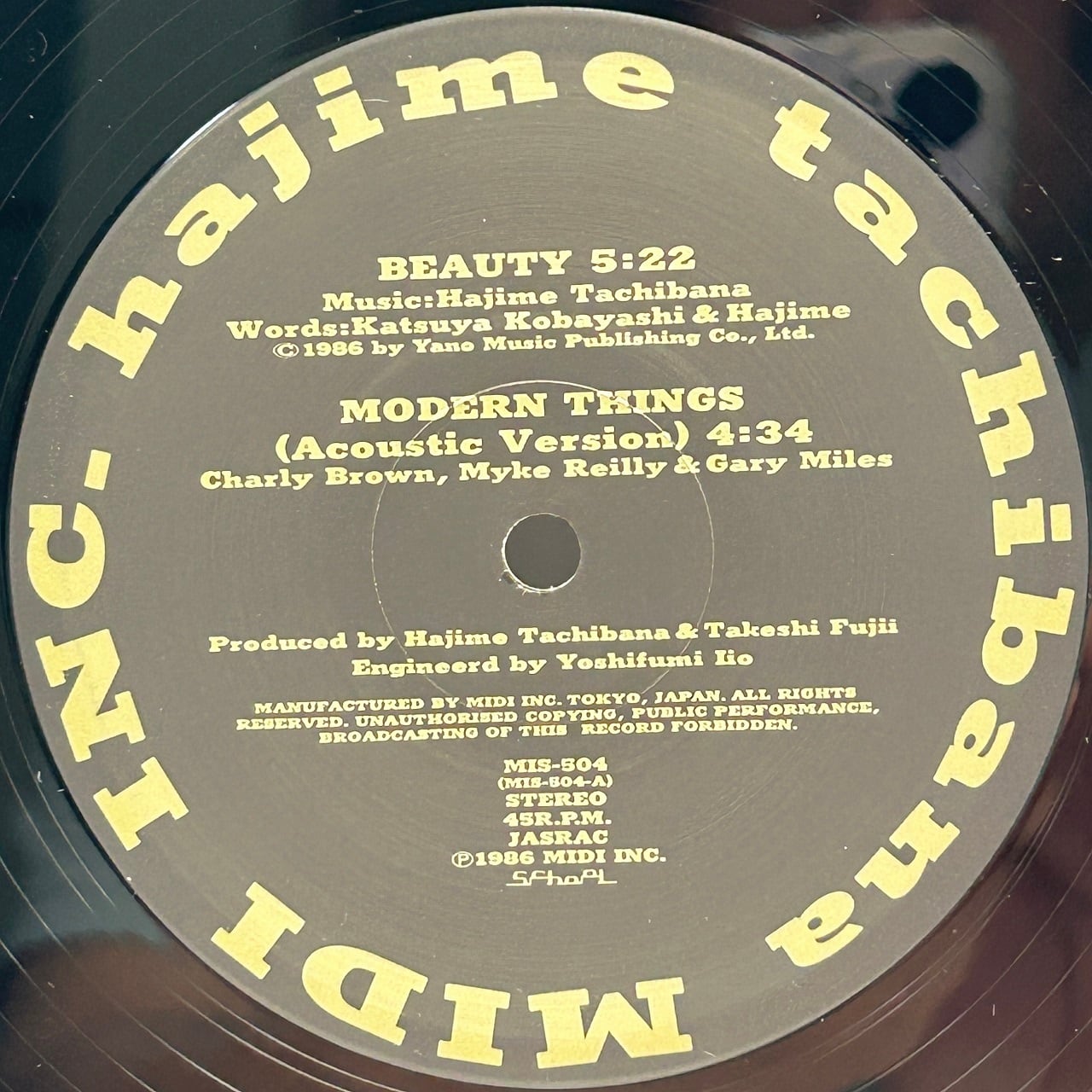 12EP】立花ハジメ – Beauty & Modern Things | マメシバレコード