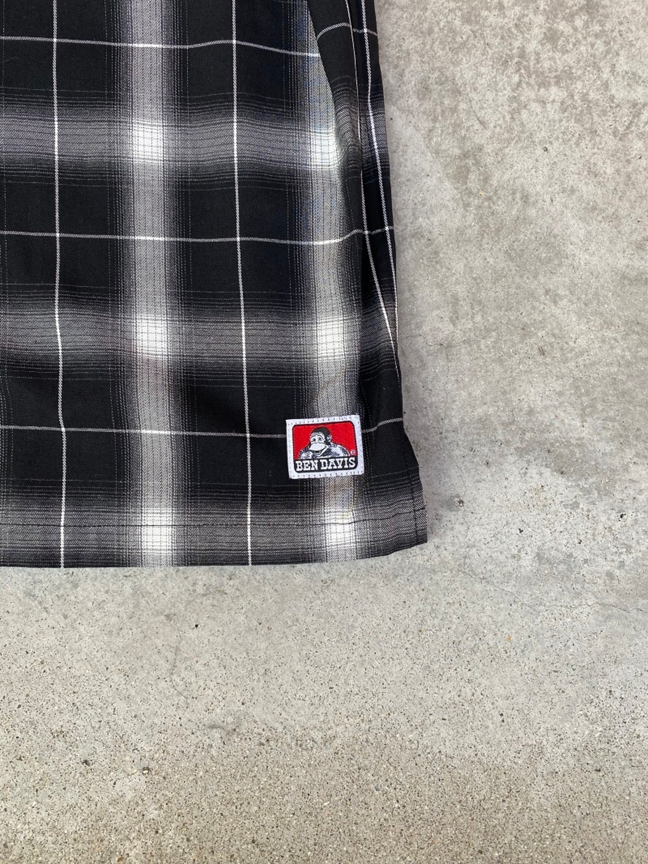 BEN DAIVS / EMBROIDERY OMBRE CHECK SHIRT - 6