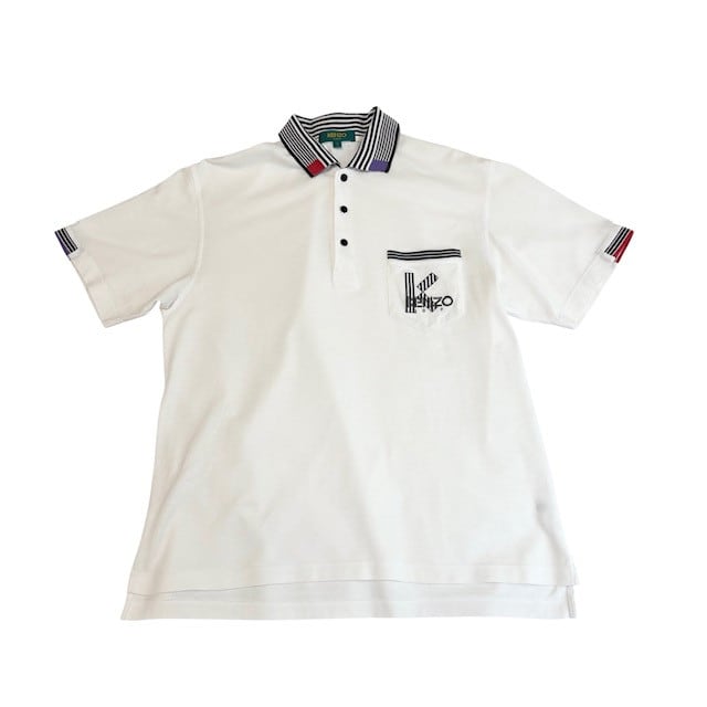 古着 ケンゾーゴルフ KENZO GOLF 半袖 ポロシャツ クリーニング済み 白