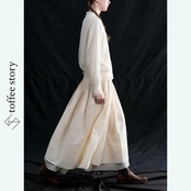 花影ゆれる、ベージュの詩スカート 《P0252》