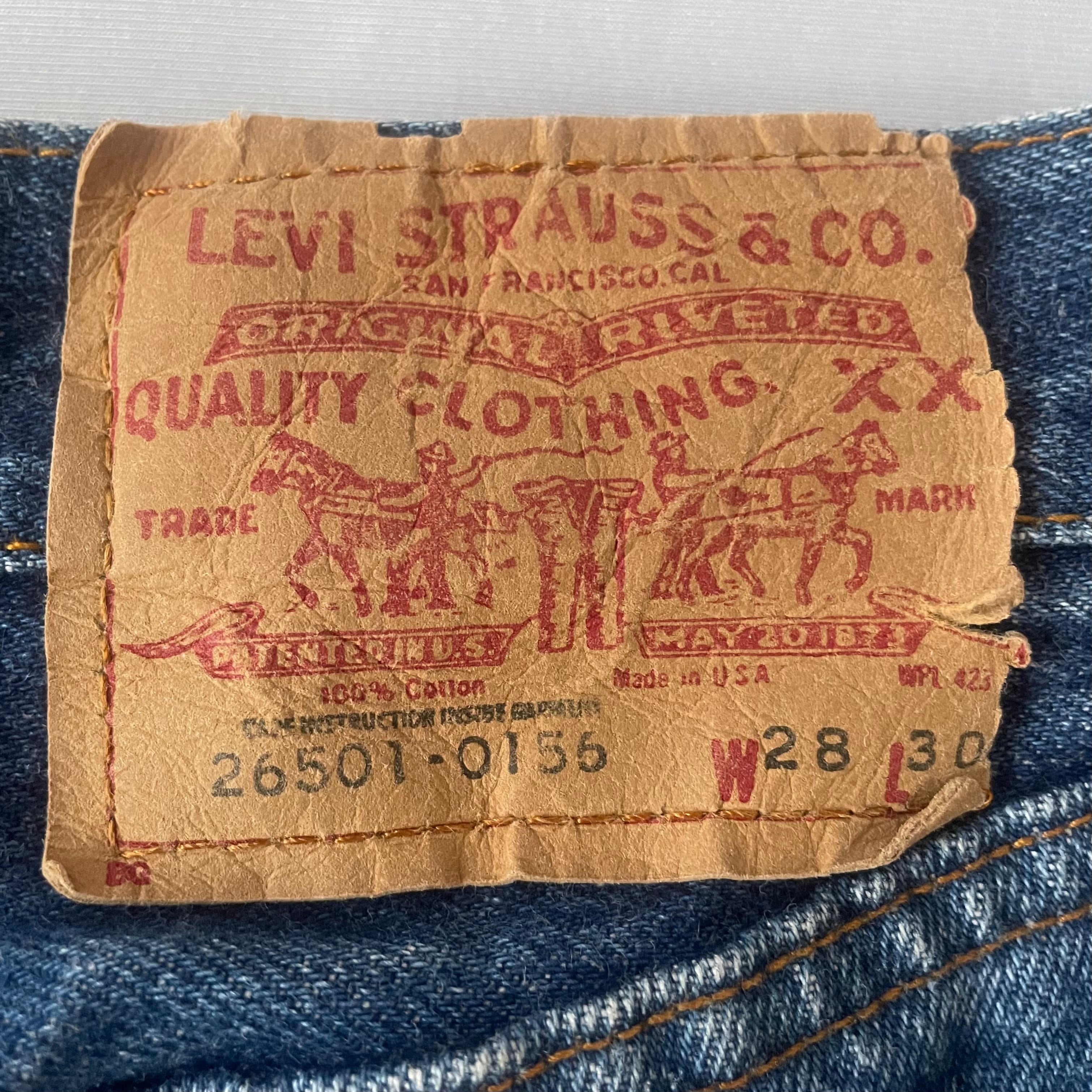 80s Madein USA Levi's 26501 inside single denim pants 80s Madein USA Levi's 26501 inside single denim pants