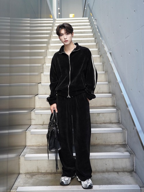 【ALUDE SELECT】2line velour set up(2color)