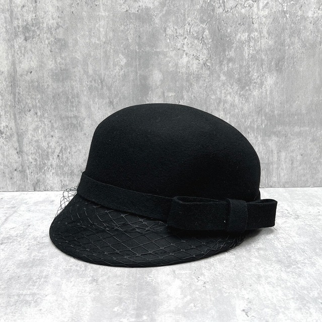 全3色/Tulle bow wool cap　B3506