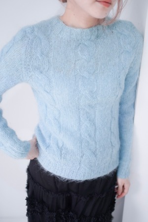 light blue mohair knit