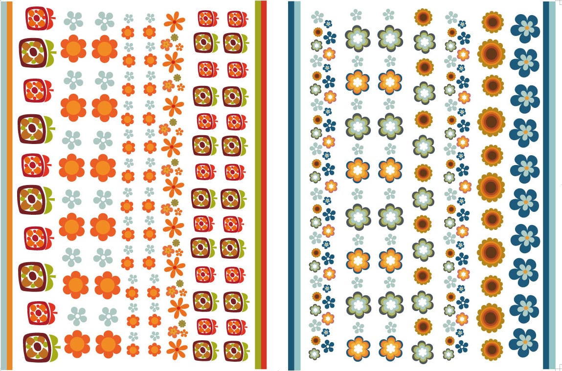 set割引】2枚セット ガラス用 昭和ノスタルジック＆モダン