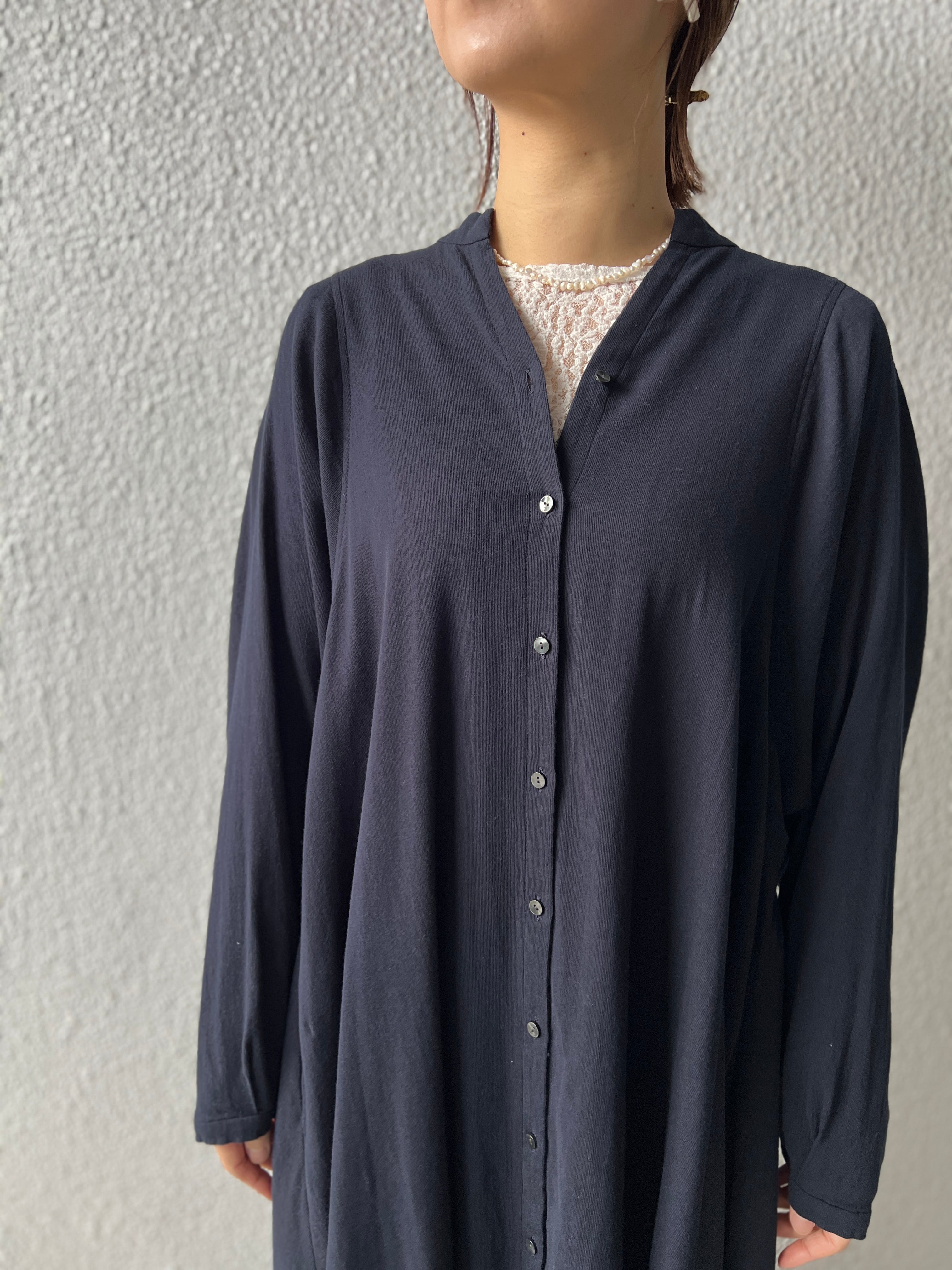 【PASSIONE】高島ちぢみ長袖ワンピース 616101